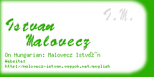 istvan malovecz business card